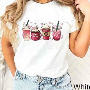 Womens Valentines Day Tshirt Valentine Coffee T Shirt